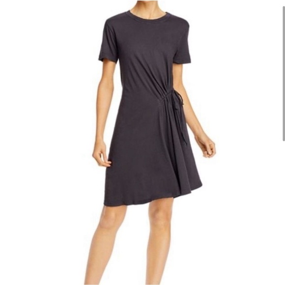 NWT Current/Elliott The Poppy Jersey Knit Washed Black Dress Size 0 reg $168 - Picture 3 of 8